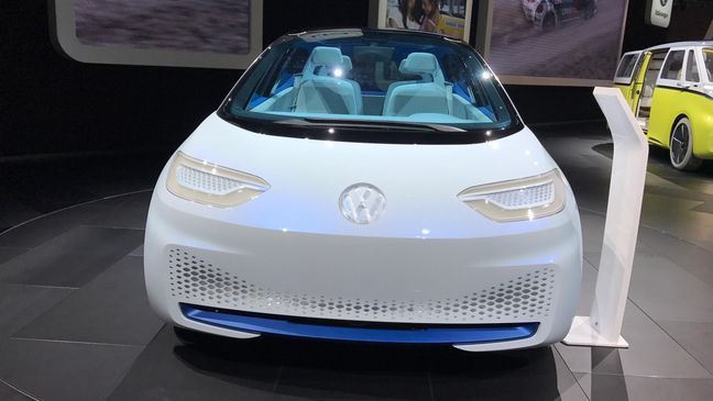 Volkswagen ID Concept on display at the 2017 Los Angeles Auto Show (Sinclair Broadcast Group / Jill Ciminillo)