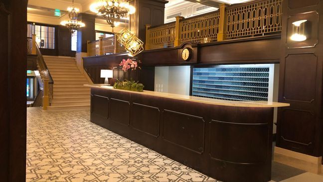 FILE - The front desk of the Hotel Northland is seen, Feb. 13, 2019.{&nbsp;}(WLUK/Ben Krumholz)