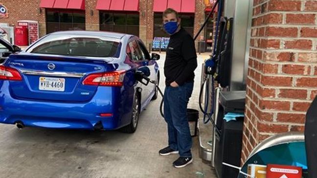 Hyland Heights, Sheetz, and Chick-fil-A teamed up to thank healthcare workers with free gas, food, and more Thursday, April 30, 2020 in Lynchburg, Va. (Carrie Wright)