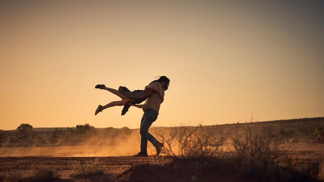 Carmen (Melissa Barrera) and Aidan (Paul Mescal) in CARMEN©Goalpost Pictures. Courtesy of Sony Pictures Classics.{p}{/p}