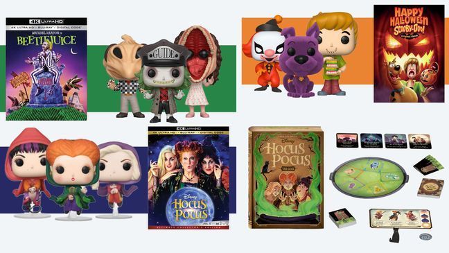 "Beetlejuice,"{&nbsp;} and "Hocus Pocus" were recently released in 4K . "Hocus Pocus" was also apparated as a board game. "Happy Halloween, Scooby-Doo!" is the newest adventure in the beloved franchise. (Photos: Warner Bros, Funko, Disney){&nbsp;}