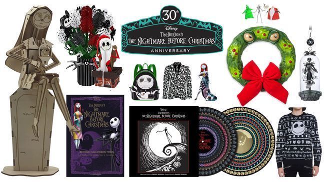 Holiday Gift Guide 2023: The Nightmare Before Christmas 30th Anniversary (Photo: Diseny, Insight Editions, Lovepop, Loungefly, Our Universe, Epic Ink)