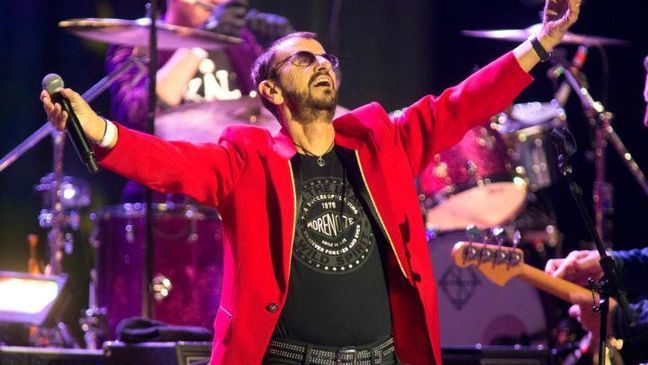 FILE - Ringo Starr, formerly of The Beatles, performs in concert with Ringo Starr and His All Starr Band at The Met on Wednesday, Aug. 14, 2019, in Philadelphia. (Photo by Owen Sweeney/Invision/AP)