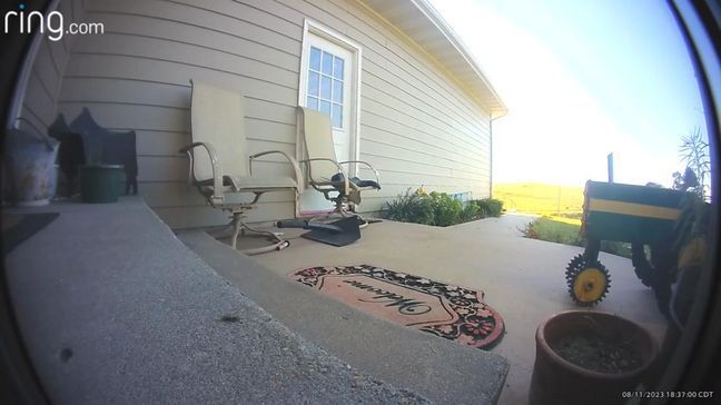 Nebraska delivery man hailed a hero after removing rattlesnake from family's porch (Christie Jones, used with permission)